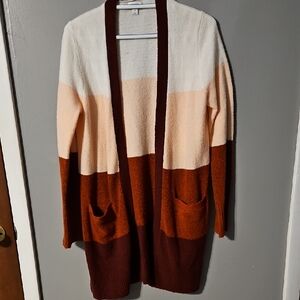 J. Crew Multicolor Open Front Cardigan